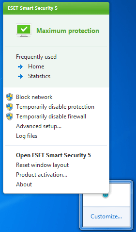 Windows 7 System Tray, Antivirus